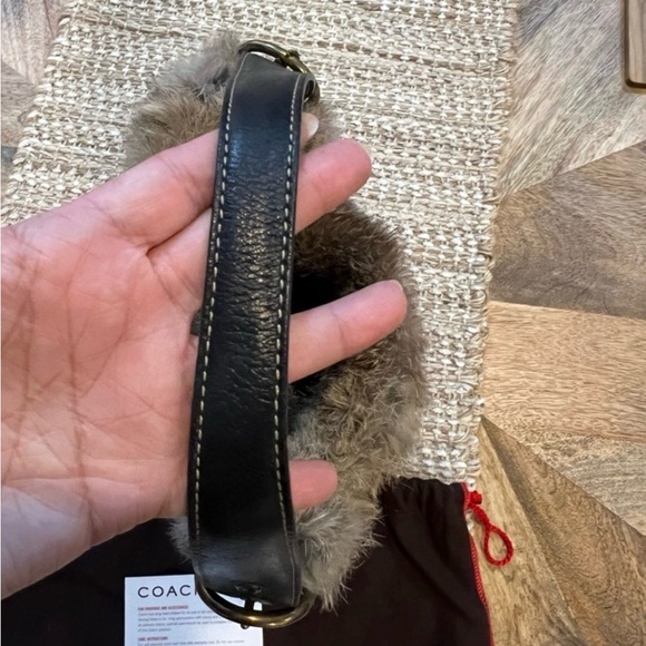 Coach Soho Ski Hobo / Shoulder Bag with rabbit fur/VINTAGE/Y2K - Picture 12 of 14